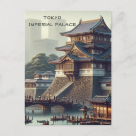 Tokyo Imperial Palace liggande Japan Travel Vykort