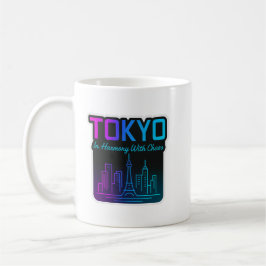 Tokyo In Harmony With Chaos – Neon Skyline Art Kaffemugg
