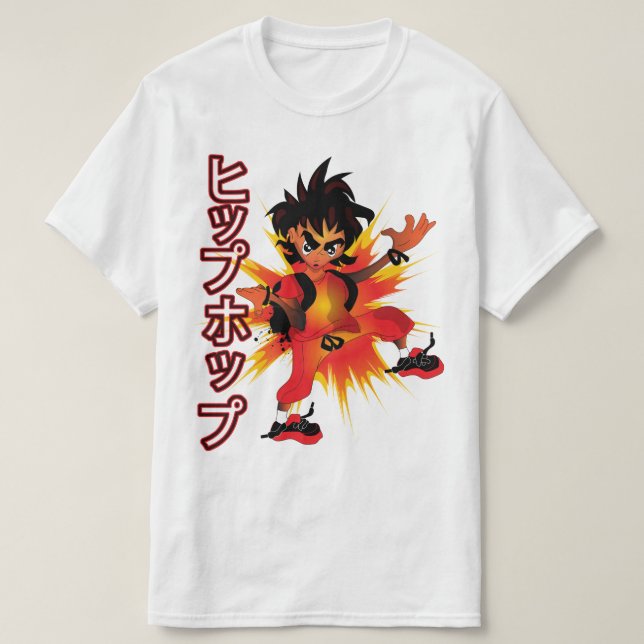 Tokyo & Japan älskar hiphop T Shirt (Design framsida)
