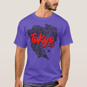 Tokyo Japan City Karta 1 T Shirt