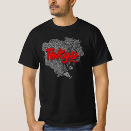 Tokyo, Japan City Map T Shirt
