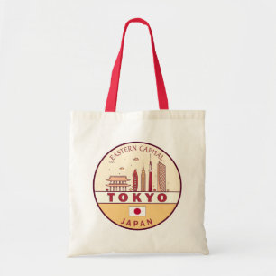 Tokyo Japan City Skyline Emblem Tygkasse