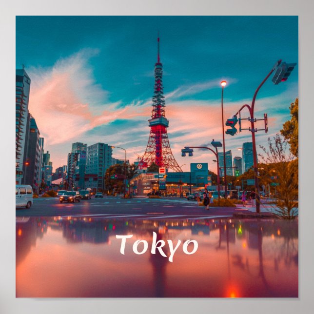 Tokyo Japan City Skytree Poster (Framsidan)