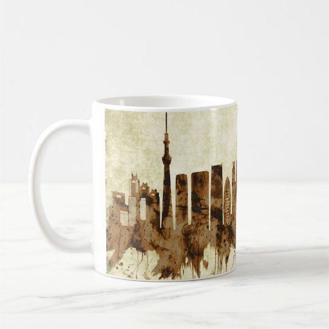 Tokyo Japan Cityscape Kaffemugg (Vänster)