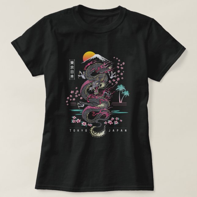Tokyo Japan Dragon T-Shirt (Design framsida)
