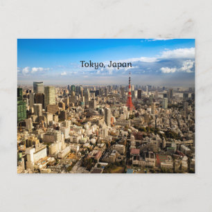 Tokyo, Japan flygbild Vykort