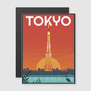 Tokyo Japan-gåvor för vintage med magnitiska kort
