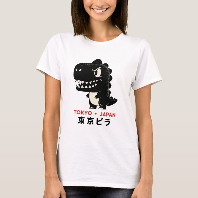 tokyo japan godzilla t shirt (Framsida)