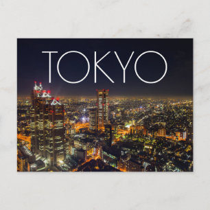 Tokyo Japan i natt Vykort