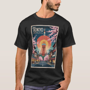 Tokyo Japan Illustration Resa Konst Vintage T Shirt