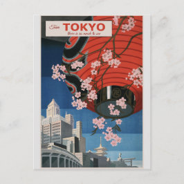 Tokyo Japan Japanska Vintage resor Poster Vykort