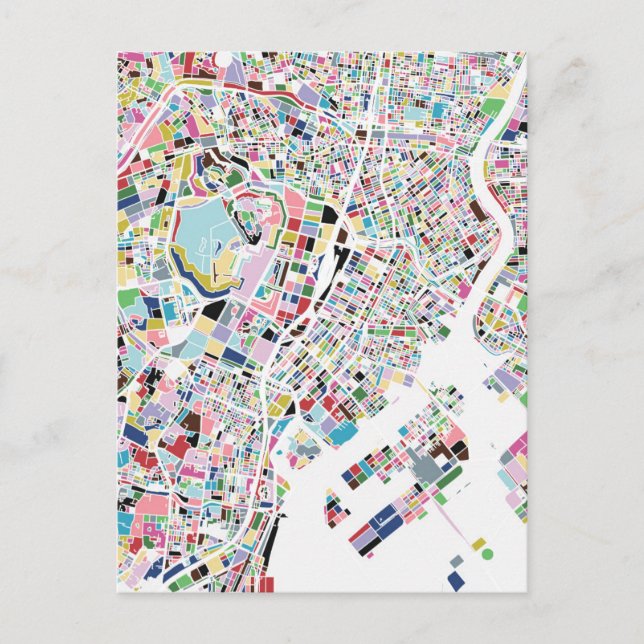 Tokyo Japan Karta Vykort (Framsida)