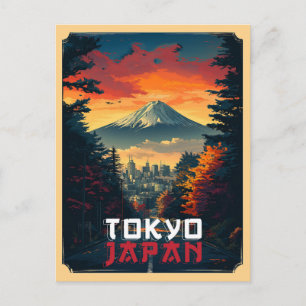 Tokyo, Japan: Mount Fuji och Cityscape Vykort