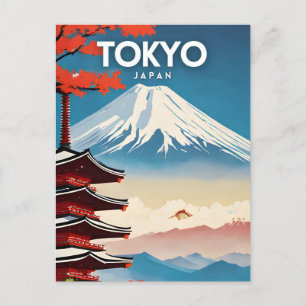 Tokyo Japan Nostalgic Travel Vykort