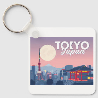 Tokyo Japan Pastel Travel Design Nyckelring