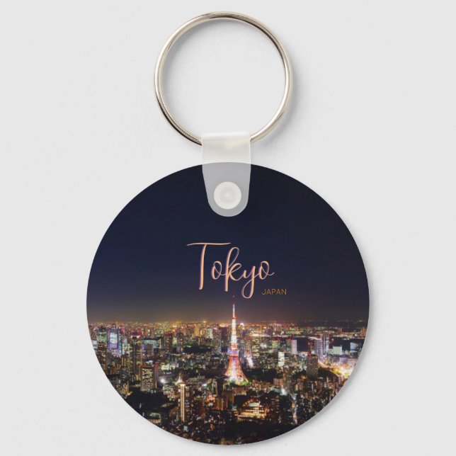 Tokyo Japan Personlig Keychain Memento Gift Nyckelring (Framsida)