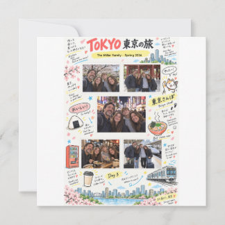 Tokyo Japan Resa 5 Foto Collage Resa Zine Julkort