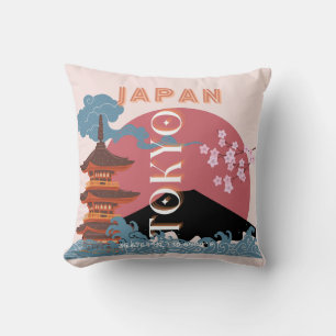 Tokyo Japan Resa Konst, Retro Resa Konst Kudde