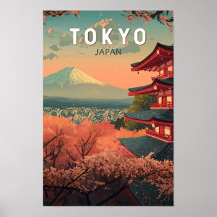 Tokyo Japan Resa Konst Vintage Poster