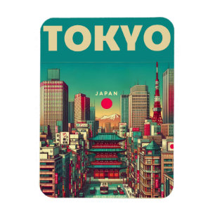 Tokyo Japan resa vintagepresenter Magnet
