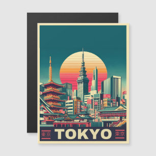Tokyo Japan-resepresenter med magnitiska kort RETR
