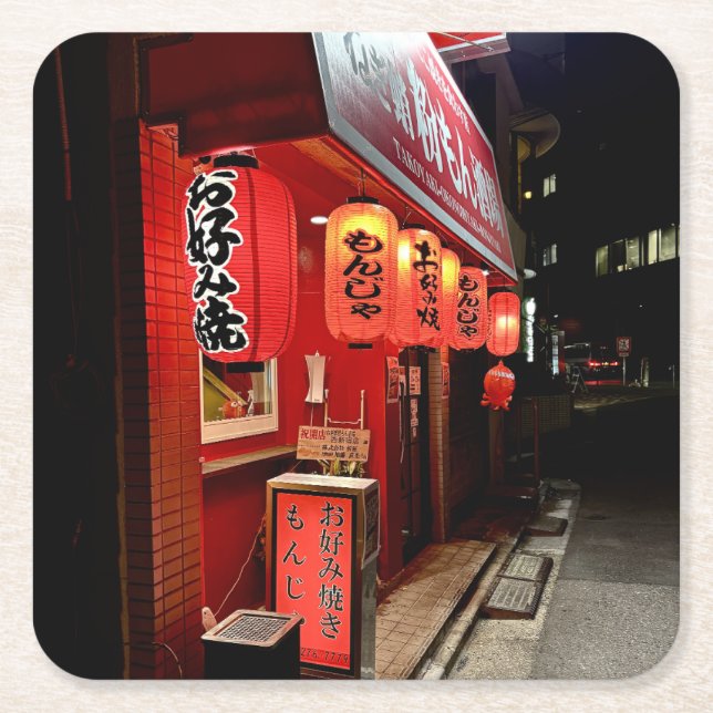 Tokyo Japan Restaurang för Takeaway Underlägg Papper Kvadrat (Framsidan)