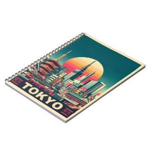 Tokyo Japan-retro-gåvor Anteckningsbok