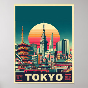 Tokyo Japan-retro-gåvor Poster