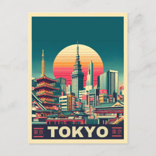 Tokyo Japan-retro-gåvor Vykort