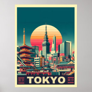 Tokyo Japan-reTRO-skyltpresenter Poster