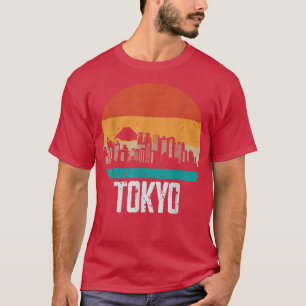 Tokyo Japan Retro Vintage Sunset Skyline Tokyo T-S T Shirt