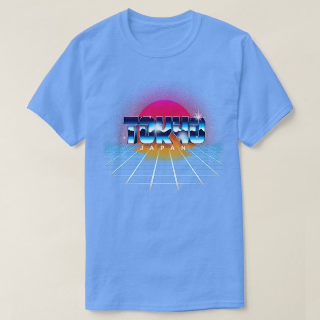 Tokyo Japan Retrowave-utfall T Shirt (Design framsida)