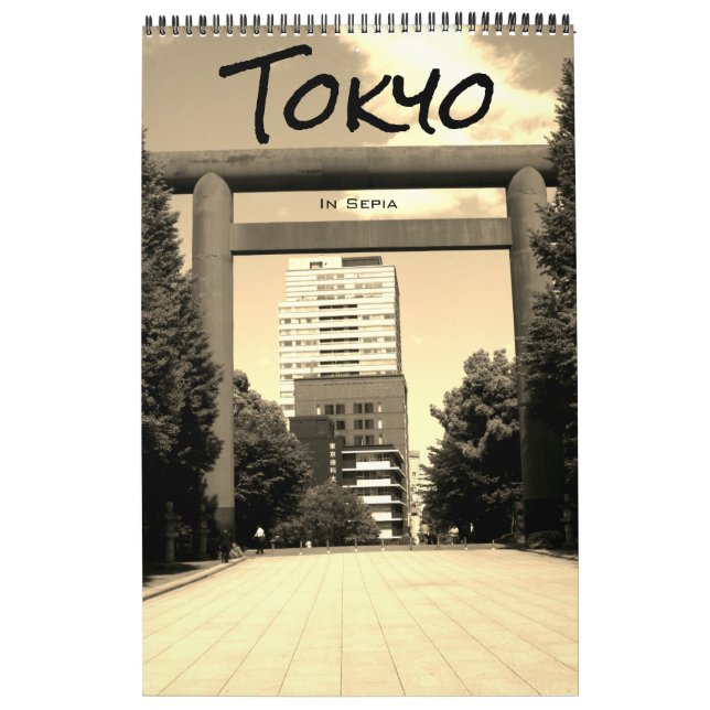 tokyo japan sepia 2025 kalender (Omslag)