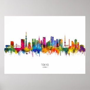 Tokyo Japan Siluett Poster