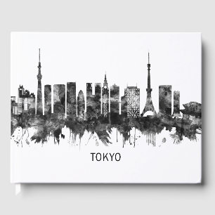 Tokyo Japan Skyline BW Gästböcker