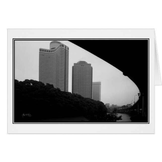 Tokyo Japan Skyline Hälsningskort (Framsidan Horizontal)