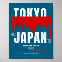 Tokyo Japan Solens Uppgångs Land Original St