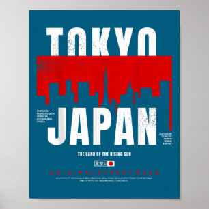 Tokyo Japan Solens Uppgångs Land Original St Poster