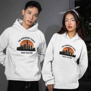 Tokyo Japan Sunset Anpassningsbar Vacation Hoodie