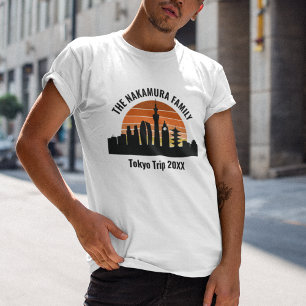 Tokyo Japan Sunset Anpassningsbar Vacation T Shirt