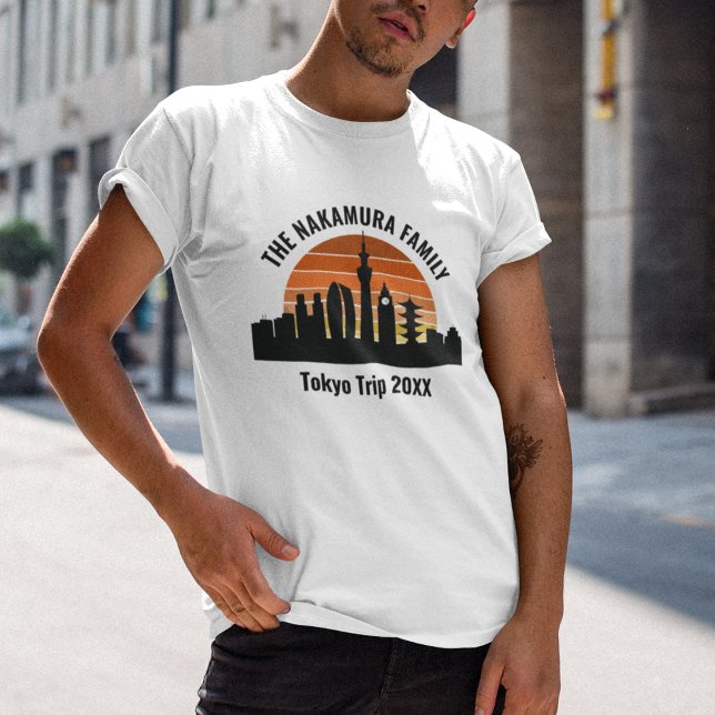 Tokyo Japan Sunset Anpassningsbar Vacation T Shirt (Skapare uppladdad)