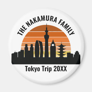 Tokyo Japan Sunset Personlig Vacation Magnet