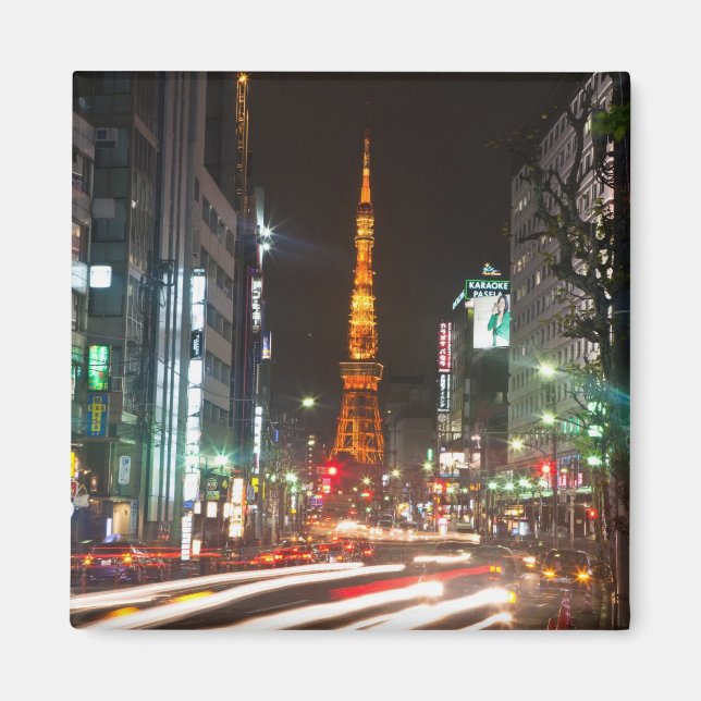 Tokyo, Japan. Tokyo Tower är en kommunikations Magnet (Framsidan)