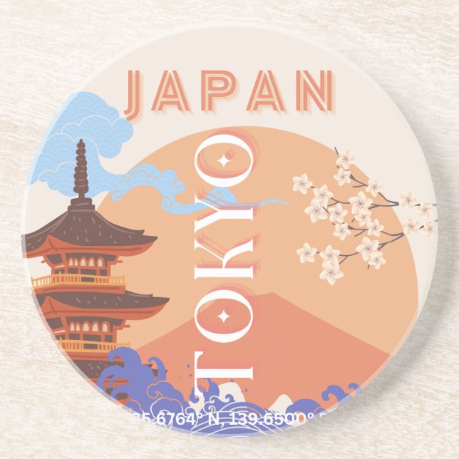Tokyo Japan Travel Art Underlägg (Framsidan)