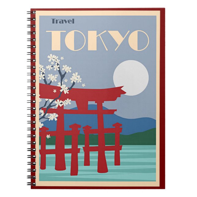 Tokyo, Japan Travel Poster Anteckningsbok (Framsidan)