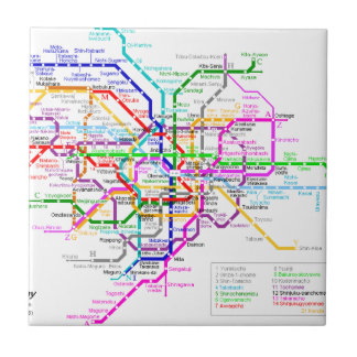 Tokyo Japan tunnelbanankarta Kakelplatta