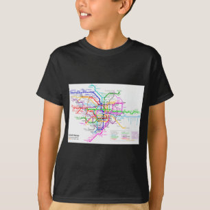 Tokyo Japan tunnelbanankarta T-shirt