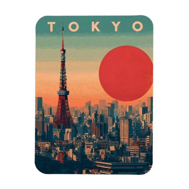 Tokyo Japan vintage Magnet (Vertikal)