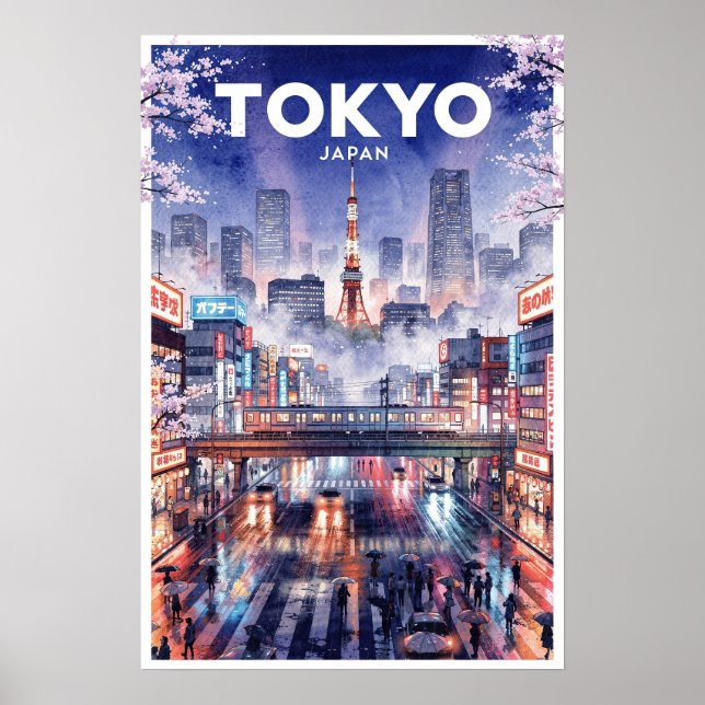 Tokyo Japan Vintage Resa Poster (Framsidan)