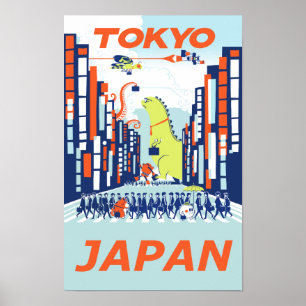 Tokyo, Japans reseaffisch Poster